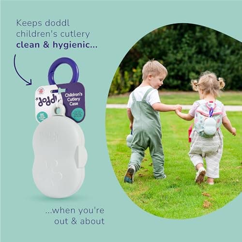 doddl Toddler Cutlery Travel Case for 2-Piece & 3 Piece Toddler Cutlery Cool Grey (Case Only) — view 3