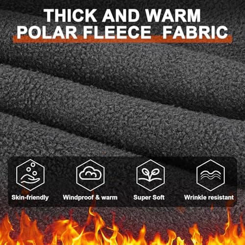 AYPOW Balaclava Winter Thermal Hat Ski Mask, Windproof Snood Warm Fleece Face Mask Hood Hat Unisex, Breathable Face Cover Neck Warmer for Outdoor Sports Motorcycle Cycling Grey — view 3