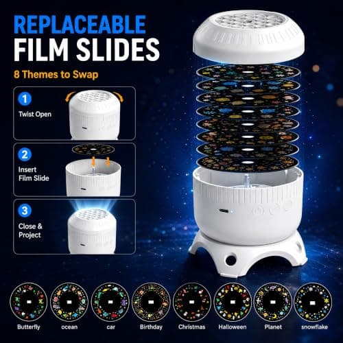 Galaxy Projector, Night Light Projector LED Light, Multiple Light Modes — view 6