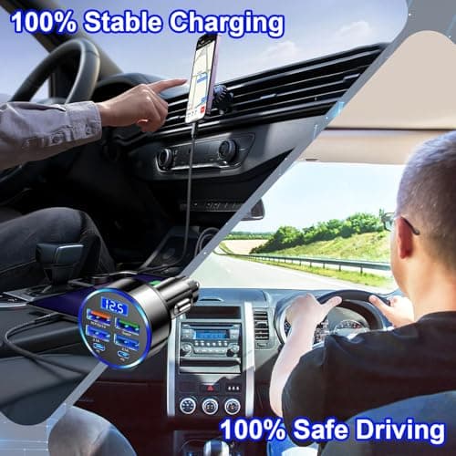 6 in 1 12V/24V Car Charger Fast Charge for IPhone, 300W Super Fast 30Minute — view 4