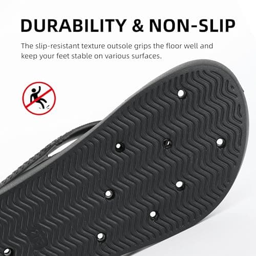 YoveGxlthrea Shower Shoes for Men and Women Non-Slip Arch Support Slippers — view 5