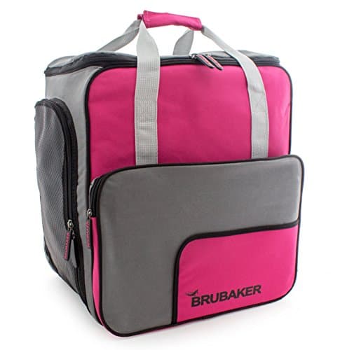BRUBAKER Combo 'Superfunction 2.0' Ski Boot and Helmet Bag and 'Carver Pro 2.0' Ski Bag for 1 Pair of Ski up to 170 cm Light Pink/Grey — view 2