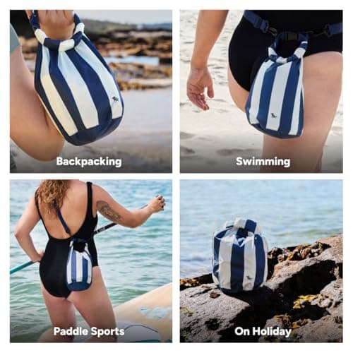 Dock & Bay Small Waterproof Dry Bag - 5L, IP66 Waterproof Bag, Lightweight - Hot Tropics — view 4