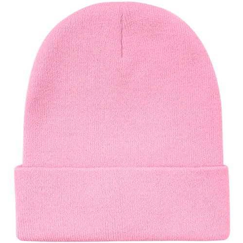 ATNKE Kids LED Lighted Beanie Hat,USB Rechargeable 4 LED Running Headlamp Ultra Bright Cap with Light Hands Free Head Torch Winter Warm Knit Beany Great Gifts for Boys and Girls/Pink — view 4