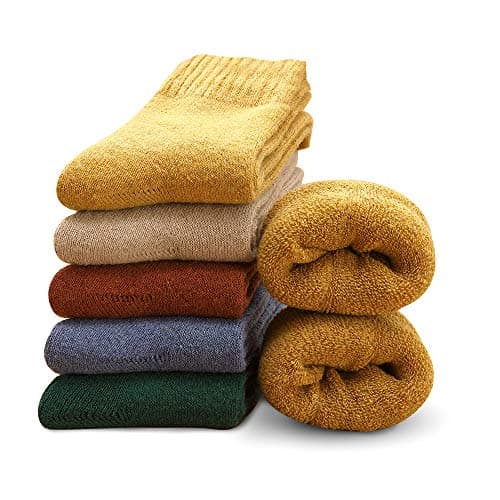 MOSOTECH Thermal Socks for Women, 5 Pairs Thick Warm Ladies Winter Socks
