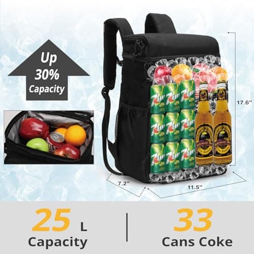 Tactical Backpack Cooler,Soft Lightweight Leakproof Cooler Backpack,Insulated Cooler Bag,Portable Soft Cooler Bag Water Resistant for Beach, Travel, Camping, Picnic, Hiking — view 4