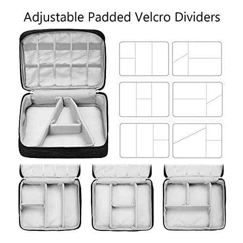 Kaxich Electronics Accessories Bag Travel Gadget Bags Portable Cable Organizer Case Waterproof Universal for Adapters Memory Cards, USB Cables — view 3