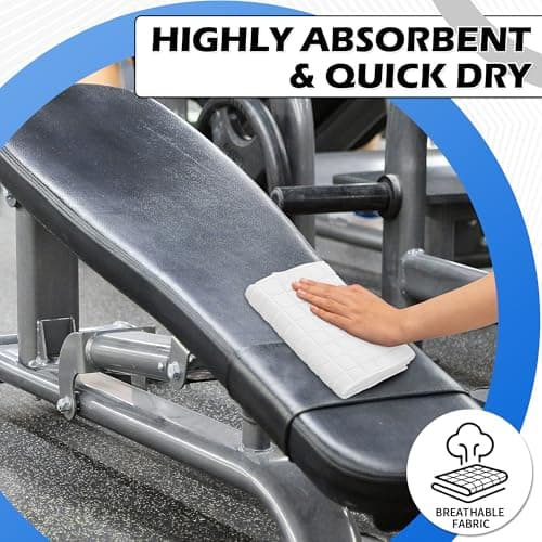 HOMERHYME Microfiber Gym Towels, 10 Pack Towel Set for Home Gym,16 x 27 Inch Quick Dry Hand Towels, Absorbent Towels for Yoga Fitness Workout Travel Sweat Camping, Fitness Accessories for Women & Men — view 4