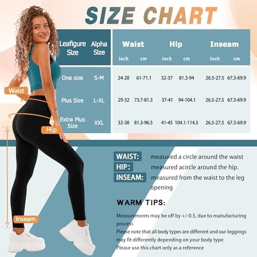 SINOPHANT Womens Leggings with Pockets High Waisted Burgundy L-XL — view 6