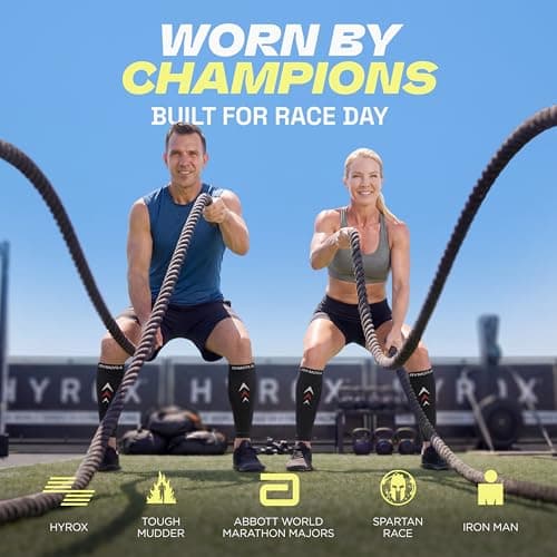 Rymora Calf Compression Sleeves for Men & Women (Ideal for Sports, Running, Shin Splints & More) (One Pair) (Black) (Large) [L] — view 3