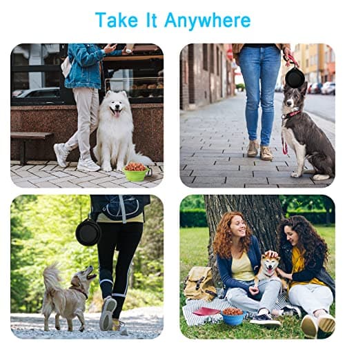 PetBonus 2-Pack Collapsible Dog Bowls, Portable Travel Dog Water Food Bowls — view 6