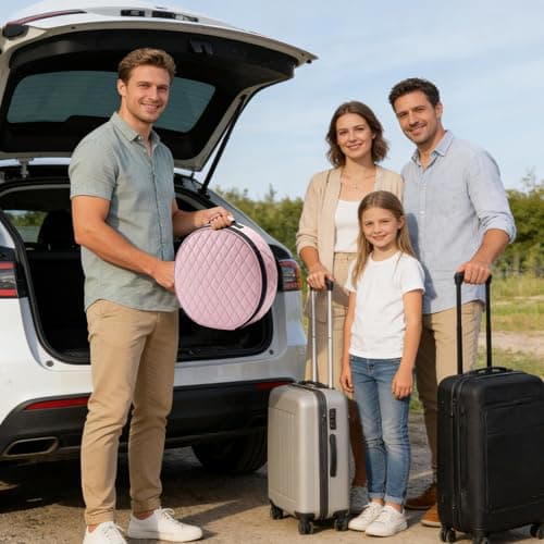 Genérico Electric Vehicle Cable Holder Waterproof Shock Resistant with Carry Handle Travel Cable Charger for Electric Car Garage Travel Camping — view 3