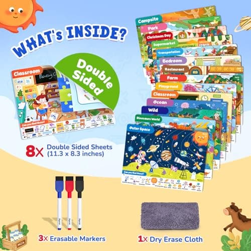 JoyCat Search & Find Activity Books, Preschool Learning Activities for 3-8 — view 5