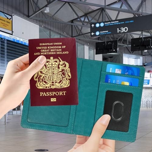 OFFCUP Passport Holder Cover, PU Leather RFID Blocking Passport Cover — view 6