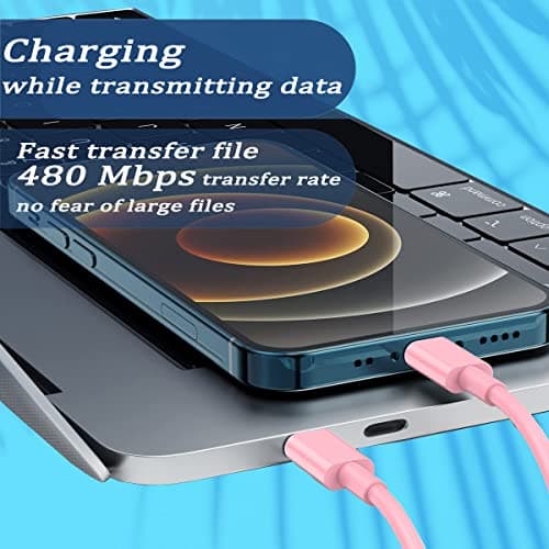 Yimly Multi USB Charging Adapter Cable Kit, C to Lighting Box, Conversion Set A & Type Male Micro /Type C/Lightning, Data Transfer, Card Storage, Tray Eject Pin, Phone Holder (pink) — view 4