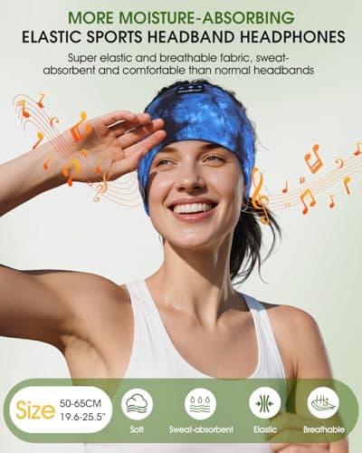 MUSICOZY Organic Bamboo Cotton Sleep Headphones for Side Sleepers — view 3