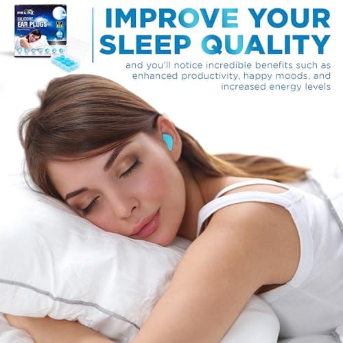 Macika Soft Silicone Ear Plugs for Sleeping 7 Pairs, 27dB Noise Cancelling, Premium Moldable Ear Plugs, Comfy, Reusable Customisable Earplugs for Sleep, Travel, Studying, Noise Reduction, Waterproof — view 2