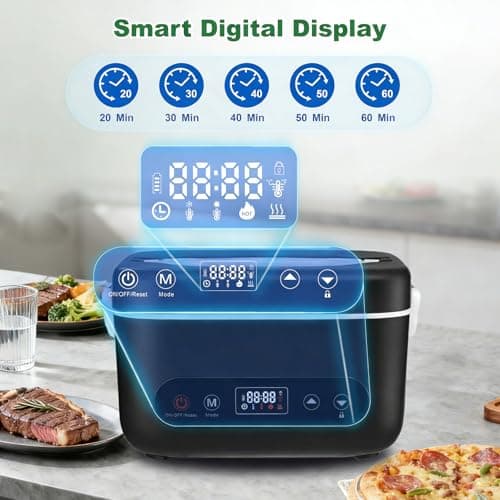 Fagalil Cordless Heated Lunch Box, 1.2L Battery Powered — view 3
