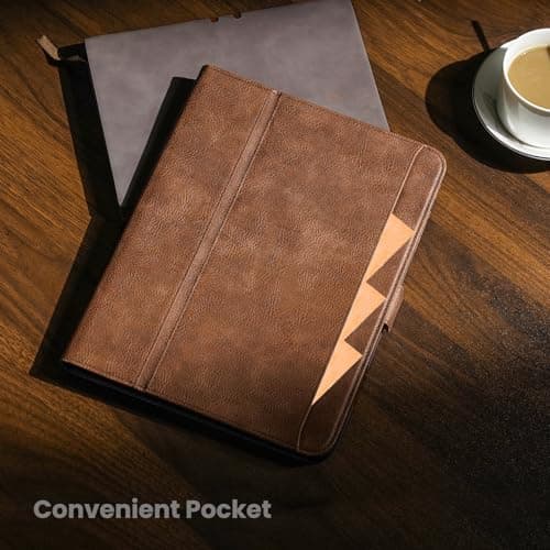 AsileCuir Case for iPad A16 (11th Gen)/iPad 10th Generation, Dark Brown — view 4