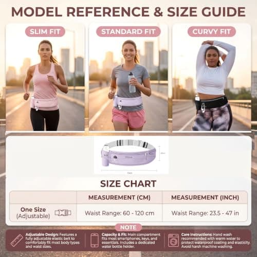 QZLSAYSL Running Belt Water，Running Bag Water Bottle， Unisex, Purple — view 2