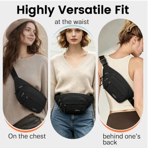 Bumbag Fanny Pack for Men,Waterproof Wowen Waist Bag — view 6