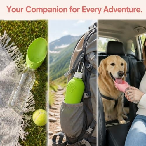 4 Pcs Portable Dog Water Bottles Attachment for Walks, Slip-On Travel Bowl — view 6