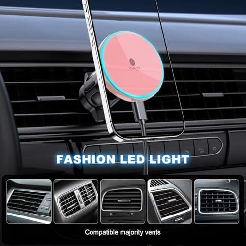 MOKPR for Magsafe Car Mount Charger, 15W Magnetic Wireless Car Charger — view 6