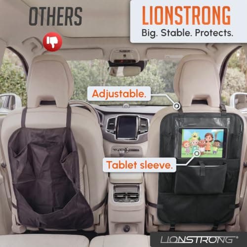 LIONSTRONG® Back Seat Car Organizer [WATERPROOF] - Tablet Pocket — view 4