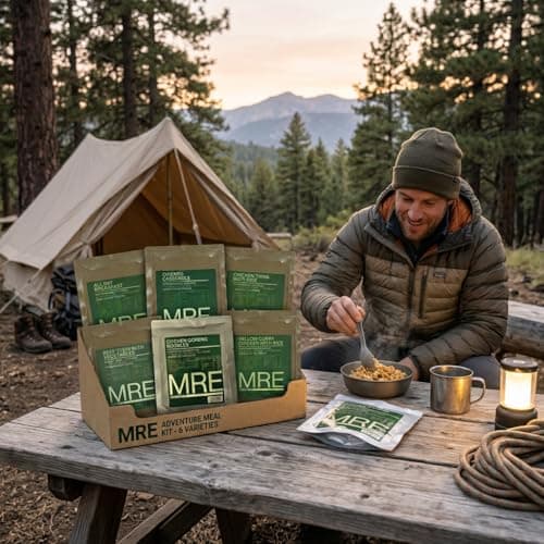 MRE Meal Ready to Eat Multi Pack – 6 Variety Military Style Emergency Food Rations | Shelf Stable Long Life Meals | Camping, Hiking, Festival & Emergency Preparedness Food Pack — view 2