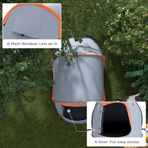Outsunny 2 Man Pop up Tent Camping Tent 2000mm Waterproof Carry Bag Grey — view 5