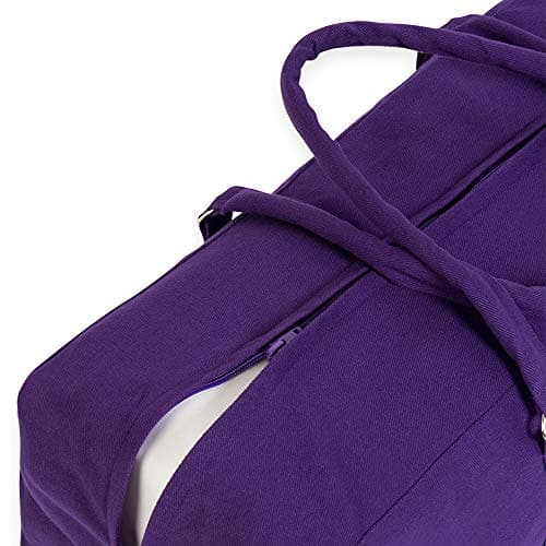 Yoga Studio Yoga Kit Bag | YKK Full Zipp Fastening Carrier Equipment Bag | Cotton Yoga & Pilates Unisex Mat Bag with Storage Pocket Compartments for Mats & Accessories | Fits Most Mat Sizes - Purple — view 3
