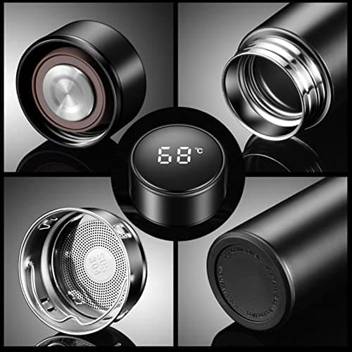 Water Flask for Hot Drink and Cold Drink - Double Walled Stainless Steel Water Bottle with Touch Screen Temperature Display - Vacuum Insulated Water Bottle 500ml for Cycling, Gym, Home, Office — view 4