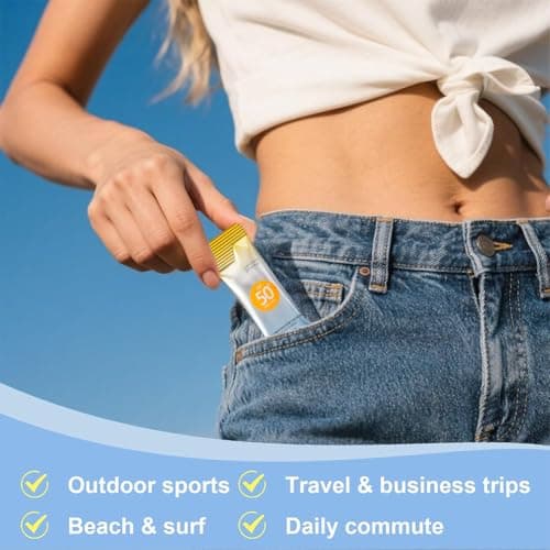 50 Pcs Mini Sunscreen Travel Size, Mini Sun Cream Multipack, Sunscreen SPF 50+, for Outdoor, Travel & Daily Use — view 6