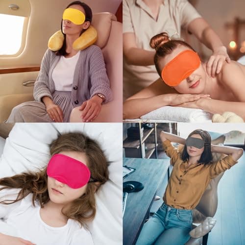40 Pcs Colored Sleep Eye Mask Shade Cover, Sleep Eye Mask for Men Women Kids, Individual Pack Sleeping Blindfold Eye Shade Cover for Travel, Plane, Hotel, Party — view 5