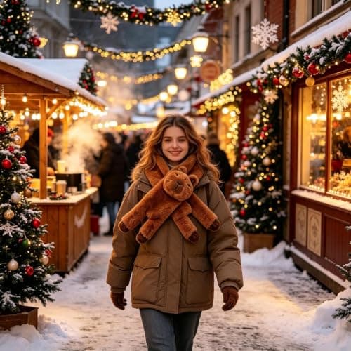 Womens Scarf - Cute Capybara Plush Winter Neck Warmer — view 6