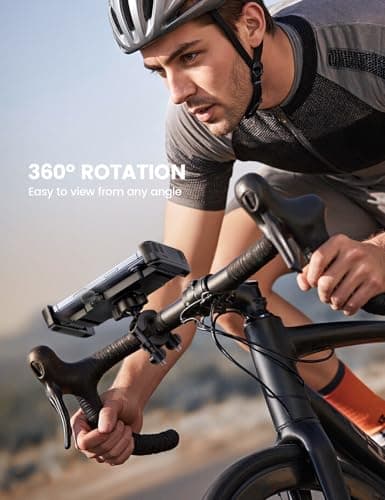 Lamicall Bike Phone Holder Bicycle - 【Foldable Clamp】 Motorbike Phone Holder, Universal Motorcycle Handlebar Clamp Mount for iPhone 17 16 15 14 13 Pro Max Mini Air Samsung S25 Ultra, All Phones - Gray — view 4