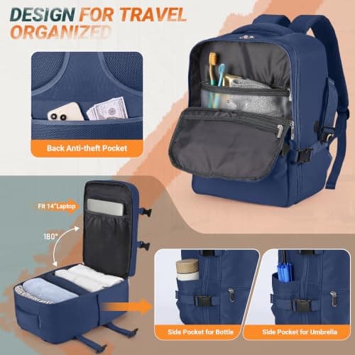 xlodea for Ryanair Cabin Bags 40x30x20 Cabin Bag Travel Backpack Cabin Size — view 3