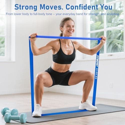 FitBeast Resistance Bands Set, Exercise & Pull Up Bands with Gloves & Door Anchor for Strength Training, Home Workouts (Yellow, Red, Black, Blue, Green) — view 4