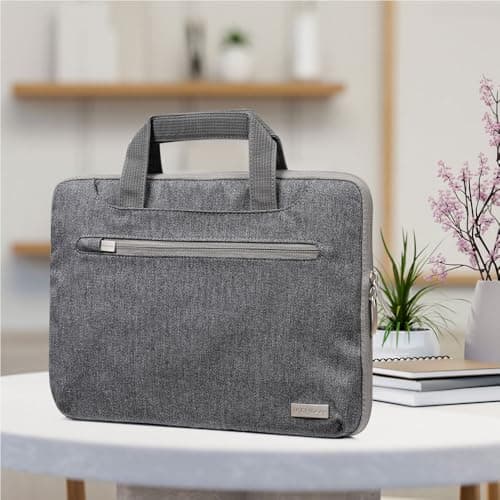 TECHGEAR Case for 12.8" - 13.6" Laptops, Portable Multi-function Laptop Case with Adjustable Shoulder Strap, Luggage Strap & Suppressible Handles, Portable Sleeve Organiser Case Cover + Pockets GREY — view 3