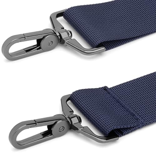 RAINYEAR 59 Inch Shoulder Strap for Bag, Adjustable Soft Padded Replacement Purse Strap with Metal Hooks for Laptop Bag, Shoulder Bag, Messenger Bag, Travel Duffel Bag, Crossbody Bag, Navy Blue — view 4