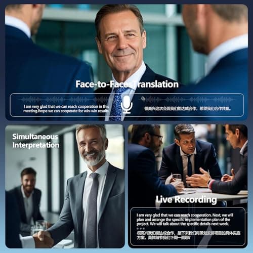 AI Translation Earbuds Real Time, Audifonos Traductores Inglés Español, LCD Touchscreen Real-Time Translator for 164 Languages & Accents,Translator Earbuds for Business Travel with iOS and Android — view 5