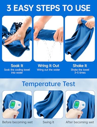 CHEMLUK Cooling Towels for Hot Weather: 100x30CM Instant Cool Towel for Neck Face UPF 50 Quick Dry Microfibre Ice Sweat Towel for Gym Sports Running Hiking Workout Travel — view 2