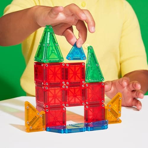 Magna-Tiles microMAGS 26-Piece Travel Magnetic Construction Set – Bold Colors, The Original Magnetic Building Brand — view 5