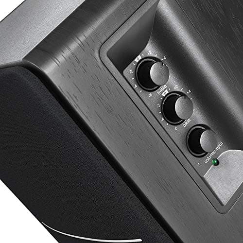 Edifier R1280DBs Active Bluetooth Bookshelf Speakers - Optical Input - 2.0 Wireless Studio Monitor Speaker - 42W RMS with Subwoofer Line Out - Black — view 4