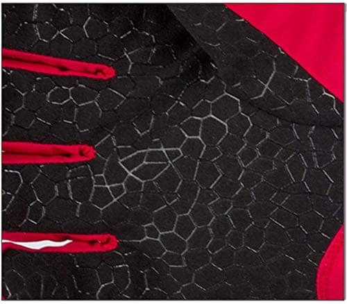MU Waterproof Thermal Gloves Outdoor Skiing Five-Finger Wrist Long Section Built-in Waterproof Jacket Winter Ski Gloves Men and Women Winter,Red,Medium — view 3