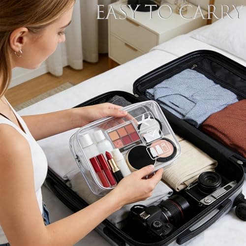Clear Travel Toiletries Bag 2 Pack TSA Approved Airport Security Liquid Bag — view 3