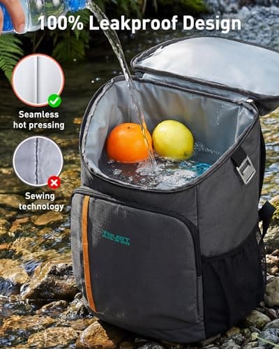 TOURIT Cooler Backpack 30 Cans, Insulated Leak-Proof Bag for Camping, Beach — view 4