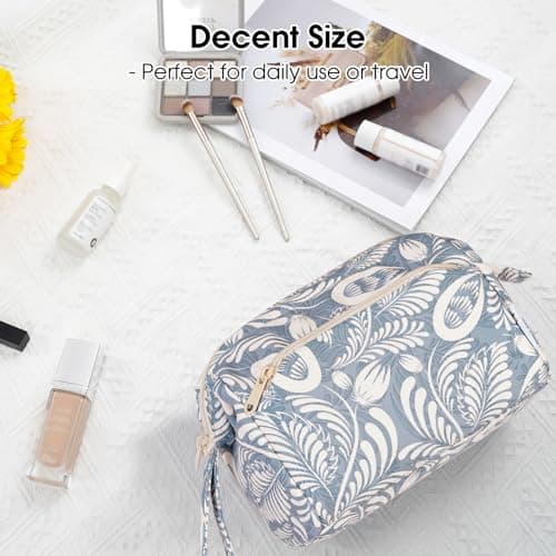 Narwey Makeup Bag, Travel Toiletry Bag, Wide-Open Wash Bag for Women — view 6