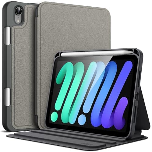 JETech Folio Case for iPad mini A17 Pro/6th Gen (2024/2021), Space Gray