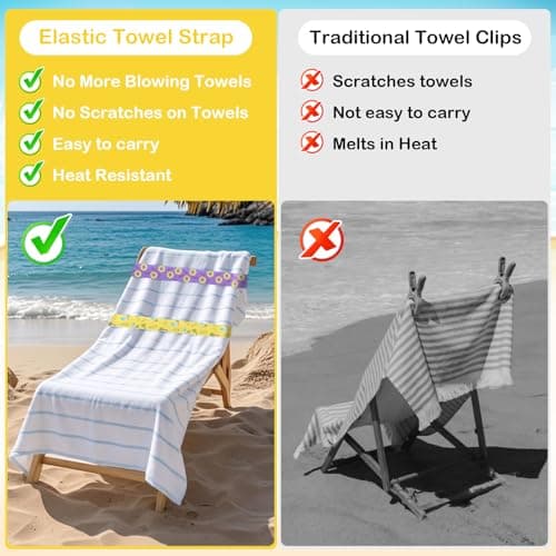 8 Pack Towel Bands for Sun Loungers & Beach Chairs - Windproof & Non-Slip — view 5